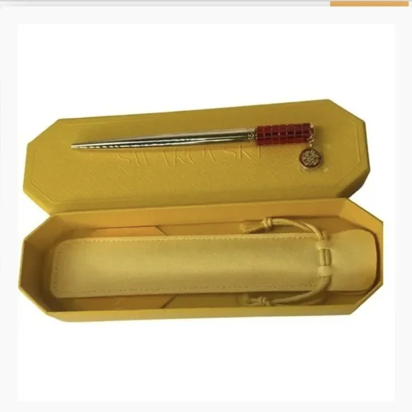Swarovski Crystal Red and Gold Pen NEW - Picture 5 of 7